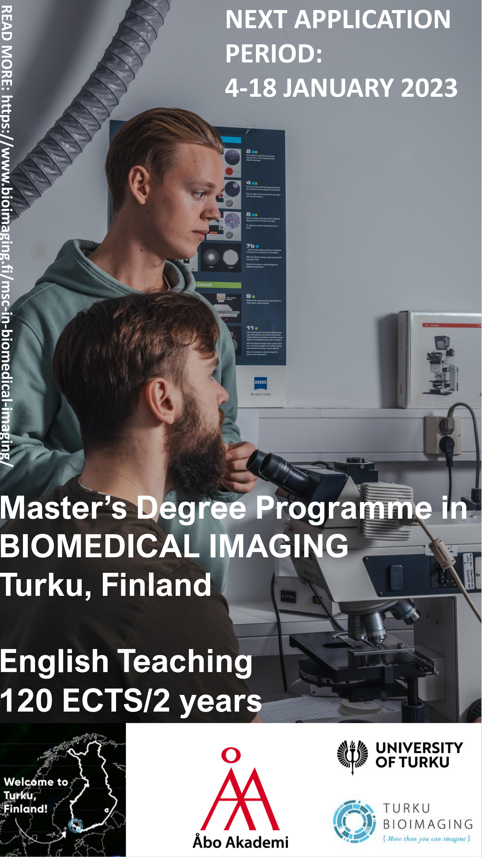 International Master’s Degree Programme in Biomedical Imaging, Apply 4.1-18.1.2023